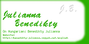 julianna benedikty business card